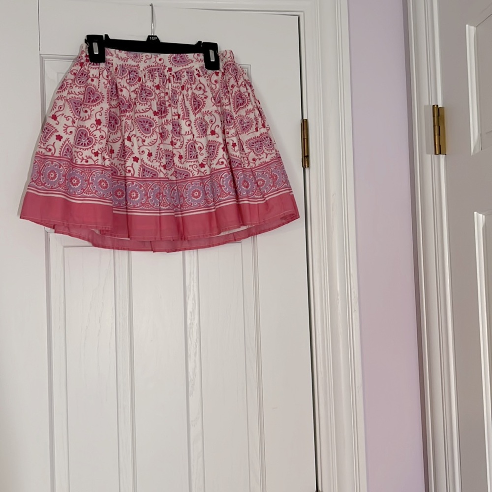 GapKids Pink and Purple Paisley Heart Pleated Skirt (Double Layered)